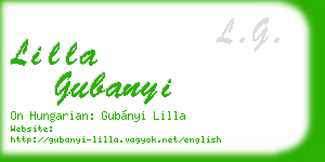 lilla gubanyi business card